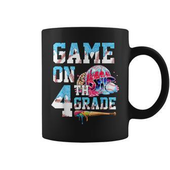 Game On 4Th Grade Baseball Drip Ice Cream Back To School Coffee Mug - Thegiftio UK