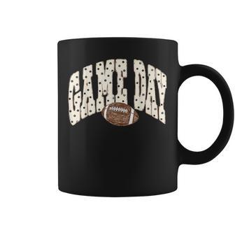 Game Day Football Season Leopard Retro Polka Dots Women Coffee Mug | Seseable UK
