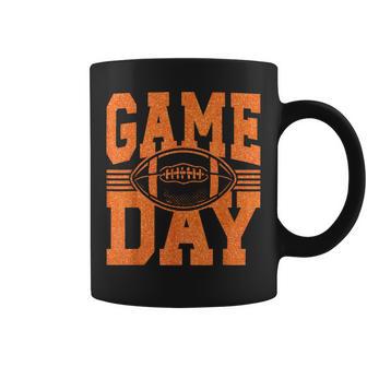 Game Day Football Season Football Mama Girl Orange Team Coffee Mug - Thegiftio UK