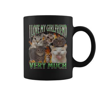 My Girlfriend Cat Meme Bootleg Gráfico Taza de café - Regaloses