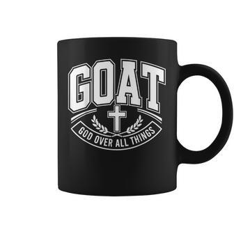 Goat God Over All Things Christian Faith Cross Jesus Coffee Mug - Thegiftio UK