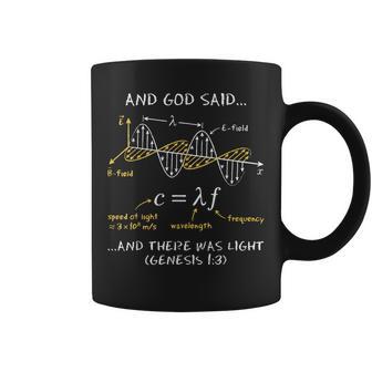 And God Said And There Was Light Math Christian Bible Verse Coffee Mug | Seseable UK