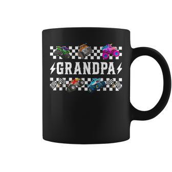 Grandpa Retro Monster Truck Family Crew Birthday Matching Coffee Mug - Thegiftio UK