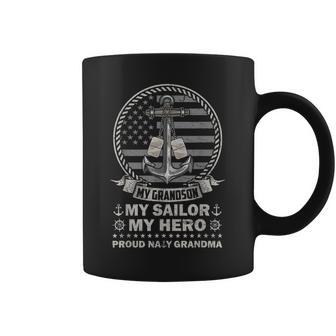 My Grandson Is My Hero Proud Sailor Grandma Family Matching Coffee Mug | Seseable UK