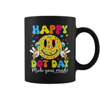 Groovy Happy Dot Day Smile Face Colorful Polka Dot Girl Kids Coffee Mug - Thegiftio UK