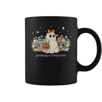 Growing A Little Boo Ghost Pregnancy Maternity Halloween Coffee Mug | Seseable UK