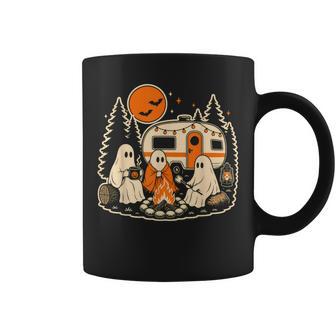 Halloween Camping Ghost Camper Vintage Style Coffee Mug | Seseable UK