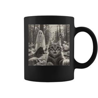 Halloween Tabby Cat Ghost Sheet Selfie Costume Kid Coffee Mug | Seseable UK