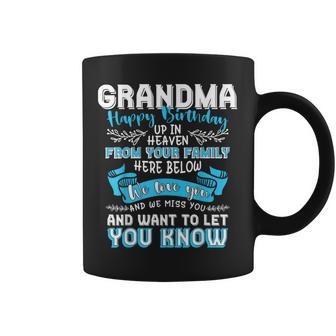 Happy Birthday To My Grandma In Heaven Lost Grandma Memorial Coffee Mug - Thegiftio UK