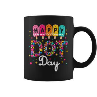 Happy Dot Day Cream Colorful Polka Dot Teacher Girls Kids Coffee Mug | Seseable UK
