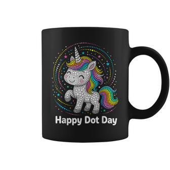 Happy Dot Day Unicorn Colorful Polka Dot Dotted Girl Kids Coffee Mug | Seseable UK