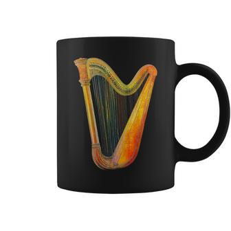 Harpe Instrument De Musique Motif Illustration Harpe Tasse - Cadeauxyz