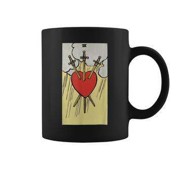Heartbreakerwords Tarot Card Heart Menor Arcana Taza de café - Regaloses