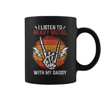Heavy Metal Con Mi Papá Divertidos Fanáticos Del Metal Niños Taza de café - Regaloses