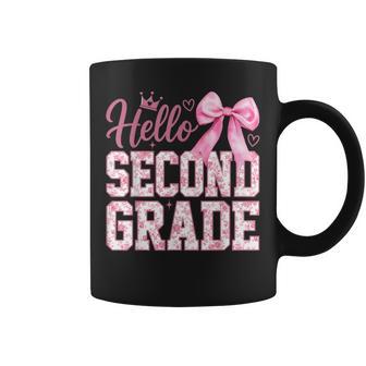 Hello 2Nd Grade Bow Teacher Back To School Second Grade Coffee Mug - Thegiftio UK