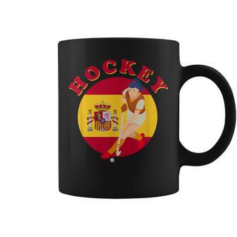 Hockey Césped Jugadores Equipo Bandera De España Hockey Taza de café - Regaloses