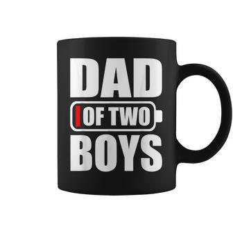 Hombres Papá De 2 Niños Dos Hijos Día Del Padre Taza de café - Regaloses