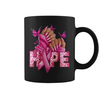 Hope Breast Cancer Awareness Pink Nail Pink Ribbon Woman Coffee Mug - Thegiftio UK