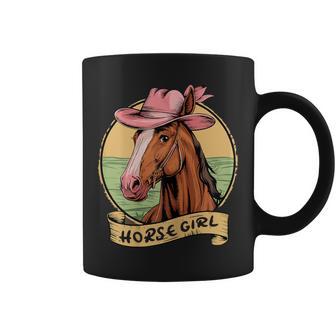Horse Girl Loves Horses Ecuestre Caballos Niña Caballo Taza de café - Regaloses