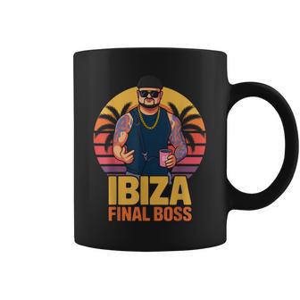 Ibiza Final Boss Meme Club Fiestaintage Taza de café - Regaloses