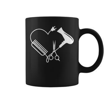 Ideas De Regalo Para El Peluquero De Corazón Peluquero Peluqueroalón De Belleza Negra Manga Larga Talla Taza de café - Regaloses