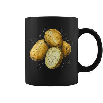 Illustration Motif Pomme De Terre Et Légumes Tasse - Cadeauxyz
