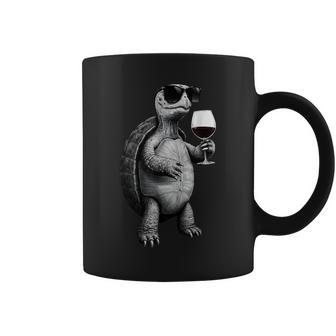 Impression D'art Cool Tortue Buvant Duin Rouge Tasse - Cadeauxyz