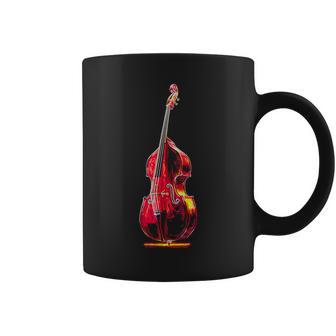 Instrument De Contrebasse Avec Motif Portrait Amateur De Musique Tasse - Cadeauxyz