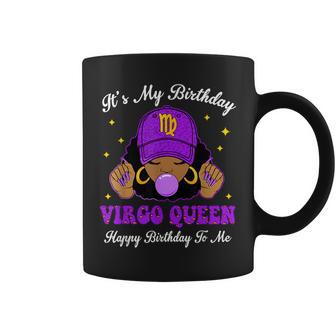 It's My Birthday Virgo Queen Purple Black Girl Cap Coffee Mug | Seseable UK