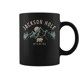 Jackson Hole Wyoming Mountains Bear Nature Lover Vintage Coffee Mug | Seseable UK