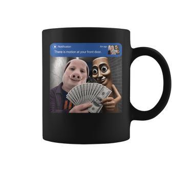 John Pork And Tung Tung Tung Sahur Front Door Motion For Kid Coffee Mug - Thegiftio UK