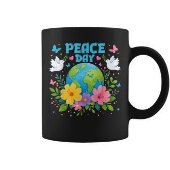 Journée Internationale De La Paix Oiseaux Fleurs Enfants Journée Mondiale De La Paix Tasse - Cadeauxyz