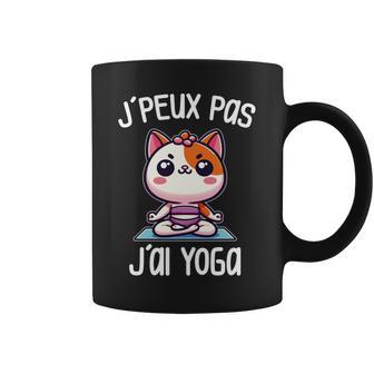 J'peux Pas J'ai Yoga Chat Cadeau Yogi Manche Longue Tasse - Cadeauxyz
