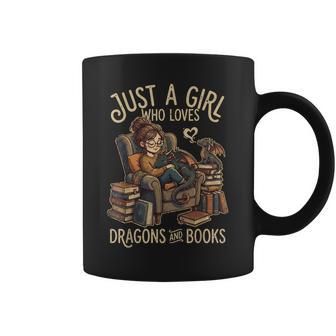 Just A Girl Who Loves Dragons And Books Coffee Mug - Thegiftio UK