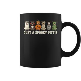 Just A Spooky Pittie Pitbull Halloween Ghost Pumpkin Mummy Coffee Mug | Seseable UK