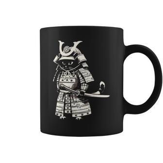 Kawaii Chat Anime Japonais Rétroamouraï Fantaisie Drôle Chat Tasse - Cadeauxyz