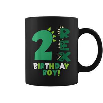 Kids 2 Rex Birthday Boy Two Rex Dinosaur Dino 2Nd Birthday 2 Year Coffee Mug - Thegiftio UK