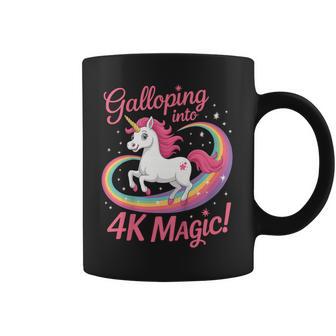 Kids 4K Girls Back To School Unicorn Galloping Into 4K Coffee Mug - Thegiftio UK