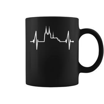 Kölnkyline Herzschlag Fan Herz Dom Ich Liebe Kölsch Kölner Tassen - Geschenkecke