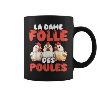 La Dame Folle Des Poules Amoureux Éleveur Ferme Tasse - Cadeauxyz