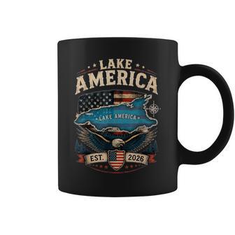 Lake America Bald Eagle Us Vintage Patriotic Pro Trump Coffee Mug | Seseable UK