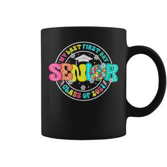 My Last First Day Senior Class Of 2027 Graduation 27 Retro Coffee Mug - Monsterry