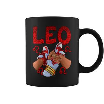 Leo Queen Birthday Sneakers Zodiac Sign Bday Coffee Mug - Thegiftio UK