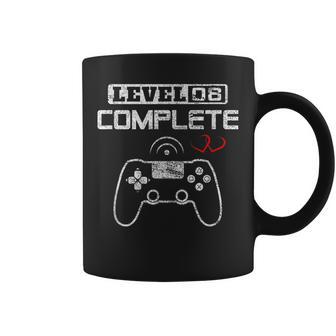 Level 8 Complete Octavo Aniversario Boda Parejas Ocho Años Taza de café - Regaloses