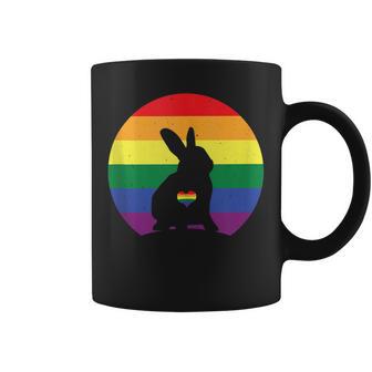 Lgbt Conejo Gay Pride Mes Apoyo Igualdad In Mangas Taza de café - Regaloses