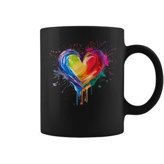 Lgbtq Herz Regenbogen Kunst Gleichberechtigung Liebe Love Tassen - Geschenkecke