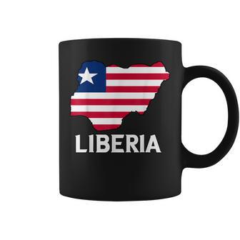 Liberia Map Liberian Flag Liberian Roots Liberian Pride Coffee Mug - Thegiftio UK