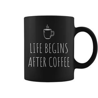 Life Begins After Coffeeコーヒーの後に人生が始まる 遅起き族はナマケモノが好き コーヒー コーヒーマグ - Kawaiitshirt
