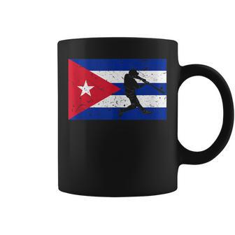 Liga De Béisbolintage Bandera Cuba Jugador De Laelección In Mangas Taza de café - Regaloses