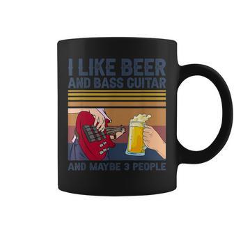 I Like Beer And Bass ギターと 3人 ベーシストギフト コーヒーマグ - Kawaiitshirt